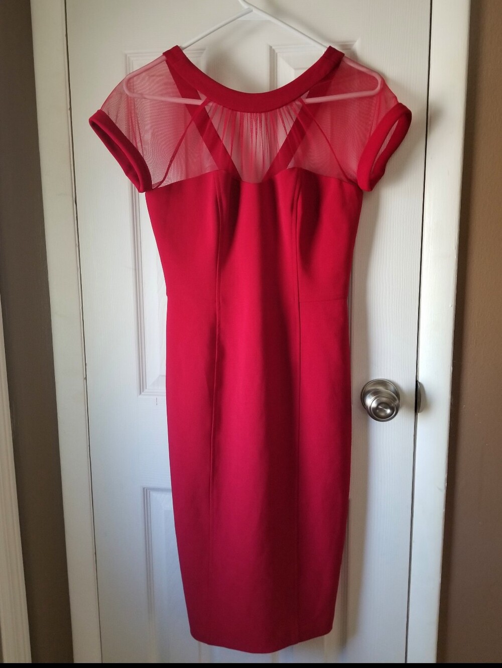 ❗Maggy London Red Illusion Dress 4P❗